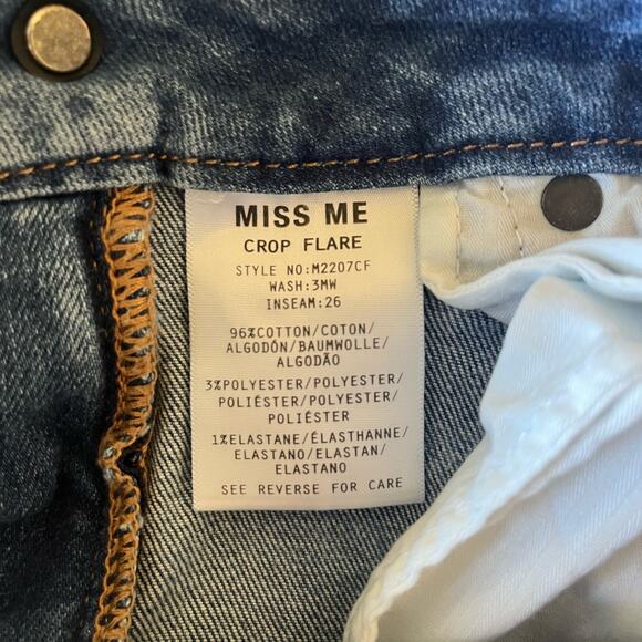 Miss Me Jeans Crop Flair Womens 25 Denim M2207CF - Picture 8 of 8